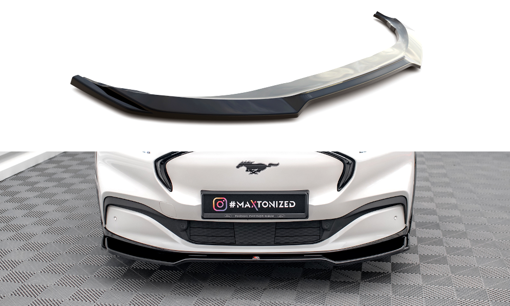 Voorspoiler V.2 Ford Mustang Mach-E Maxton Glans Zwart