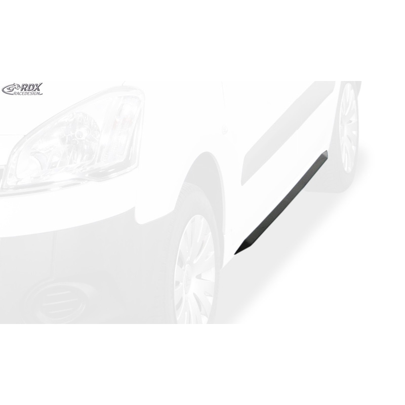 Sideskirts 'Slim'  Citroën Berlingo (B9)/Peugeot Partner 2008-2018 (ABS zwart glanzend)