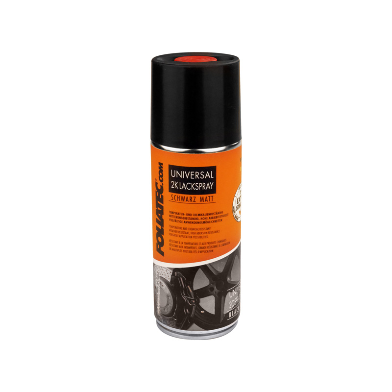 Foliatec Universal 2C Spray Paint - matzwart 1x400ml