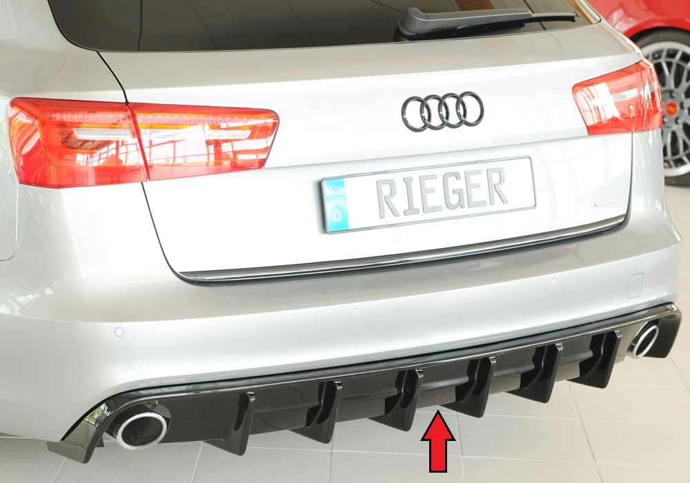 Achterdiffuser Audi A6 (4G/C7) – 11.10-08 ( zonder trekhaak) glans zwart