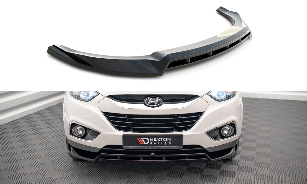 Voorspoiler Hyuandai IX35 MK1 Maxton Glans Zwart