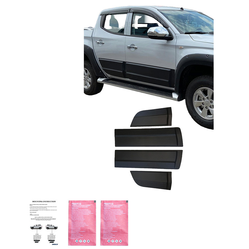 Deurpanelen  Mitsubishi L200 Triton 5/6 2015- - Matzwart