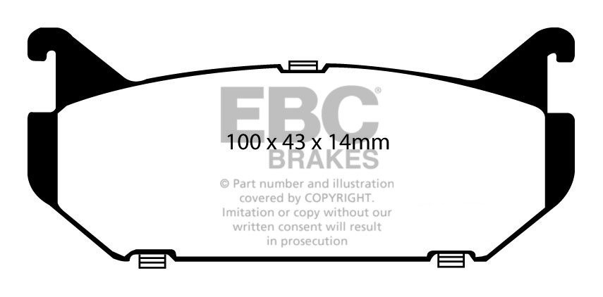 EBC Brakes Mazda 626 2.0 D (GE) 94-97 Remblokken achterzijde
