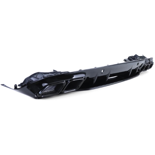 Diffusor Mercedes C205 A205 Coupe / Cabrio 15-19 C63 Design Zwart