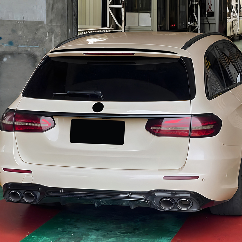 Dakspoiler (Spoiler Cap)  Mercedes E-Klasse W213 Kombi 2016-2023 (ABS Glanzend zwart)