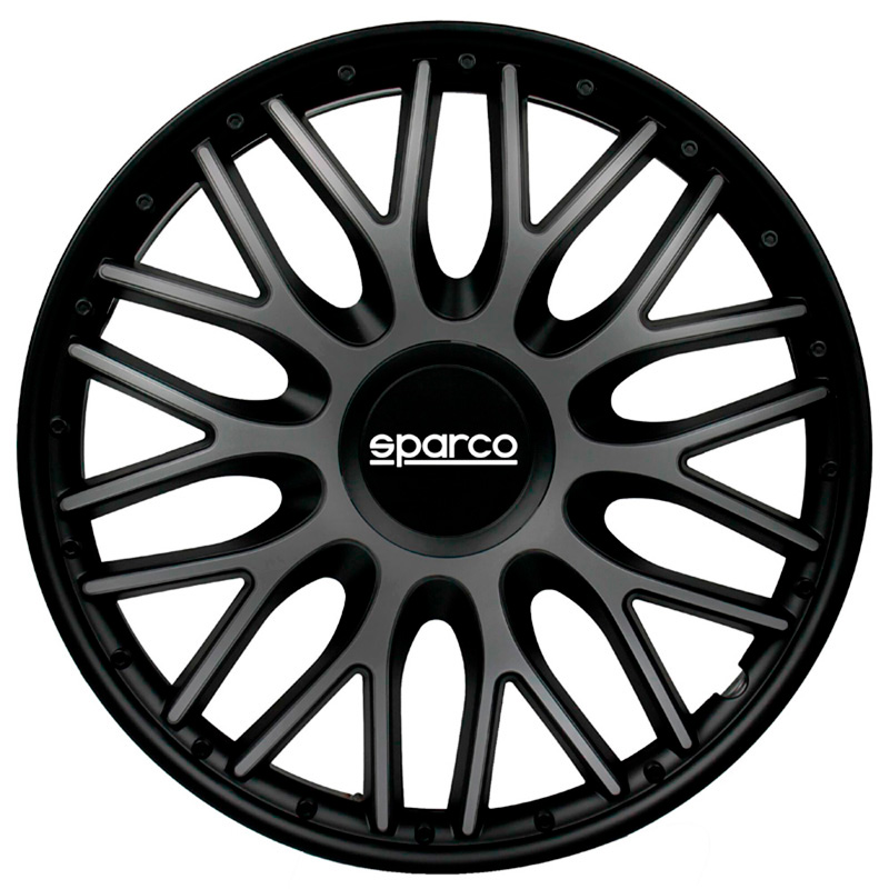 Sparco Wieldoppen Roma - 13-inch - Grijs/Zwart - Set van 4 stuks