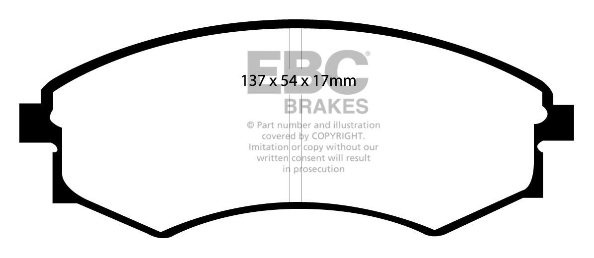 EBC Brakes HYUNDAI Lantra 1.6 95-2001 Remblokken voorzijde