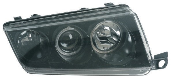 Koplampen Skoda Fabia 99-07 Angel Eyes Zwart
