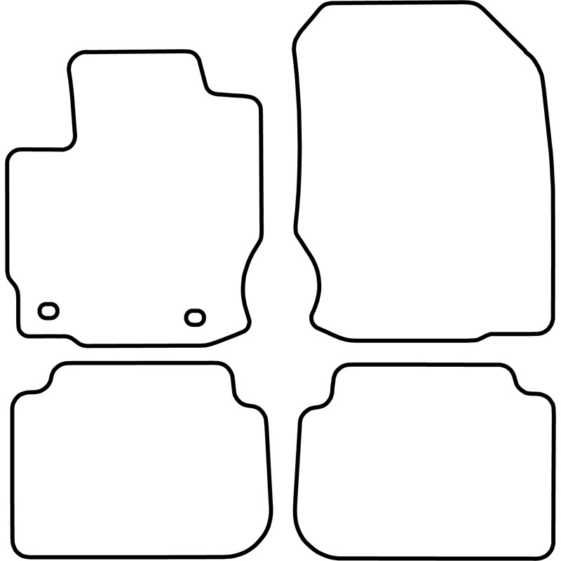 Automatten Velours  Mitsubishi Colt 3 deurs 2004-2009