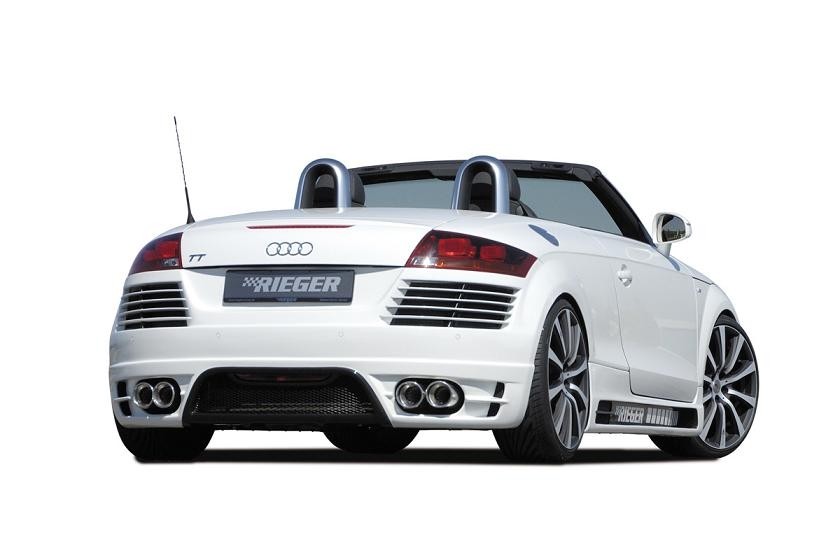 Achterbumper Audi TT 09.06- Rieger met Carbon-look & Racegaas