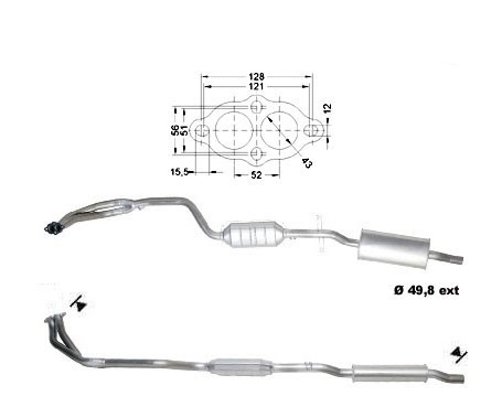 BMW 318i 1.9i 1895 cc 87 Kw / 118 cv M43 E46 Magnaflow CAT Bouwj