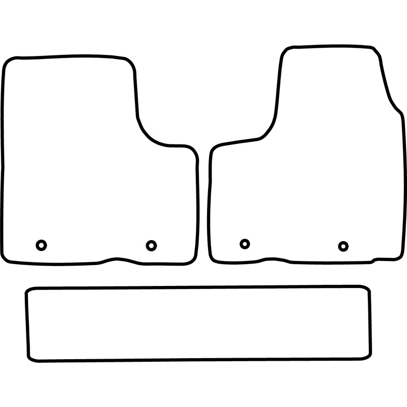 Automatten Velours  Opel Vivaro 2014-2019 (2de zitrij)