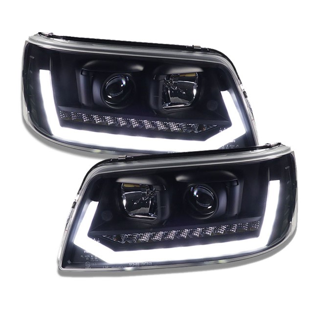 Koplampen VW T5 03-09 real DRL LED Dynamisch