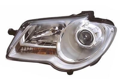 koplamp, H7+H7, incl stelmotortje, rechts VW Touran, 2006-2010