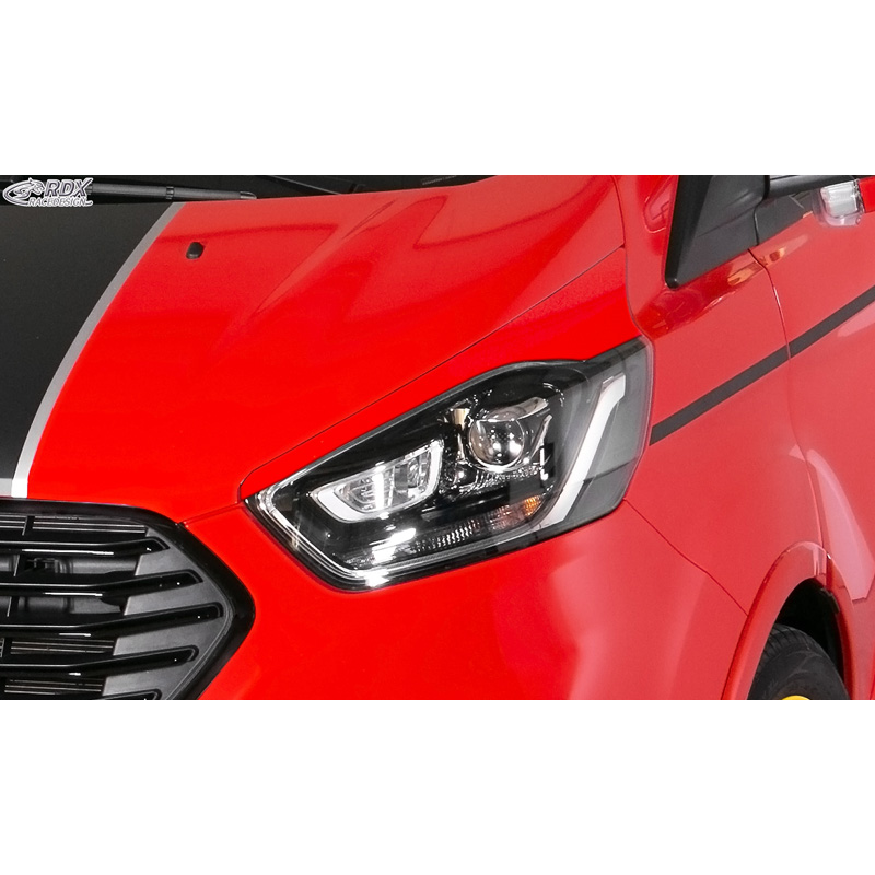 Koplampspoilers  Ford Transit Custom & Tourneo Custom Facelift 2018- (ABS)