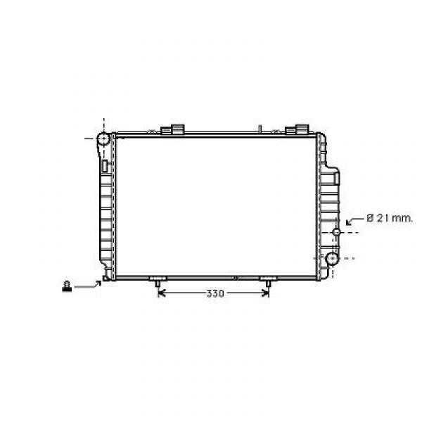 Radiator DB W 202 97->> 615x420 CDI MODELLEN +/-AC