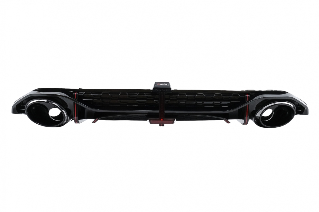 Diffuser Audi S3 Sedan 8Y RS-Look Zwart met sierstukken