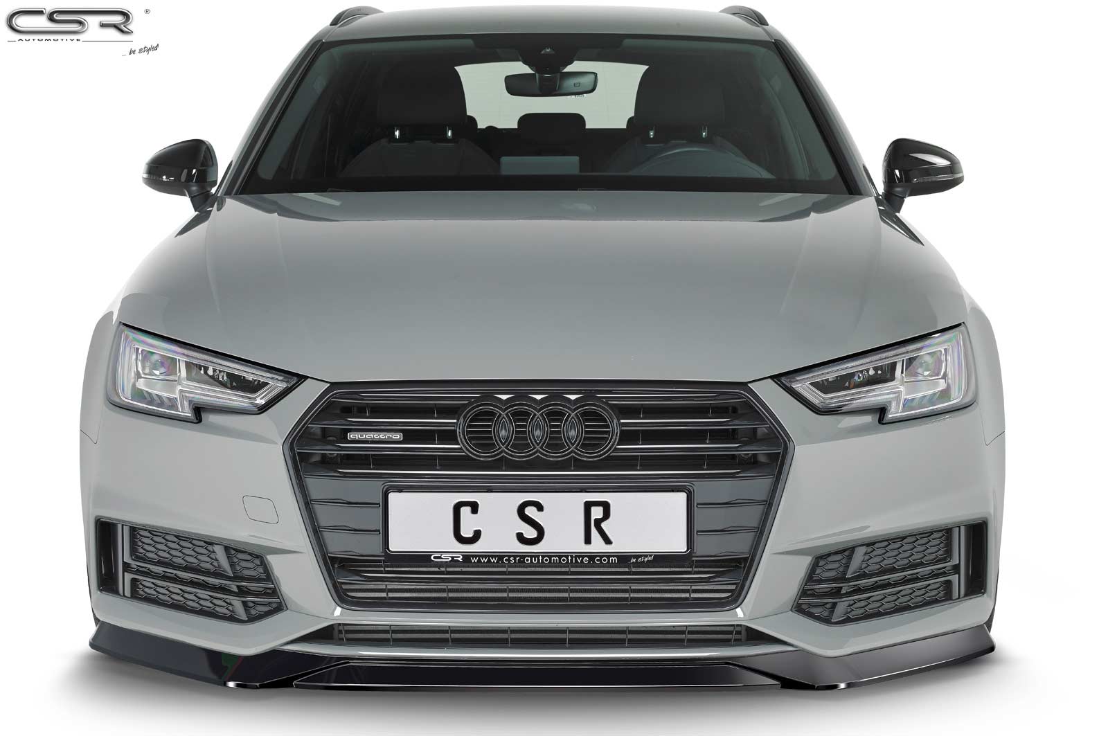 Voorspoiler Audi A4 B9 8W S-Line / S4 B9 8W Glans Zwart