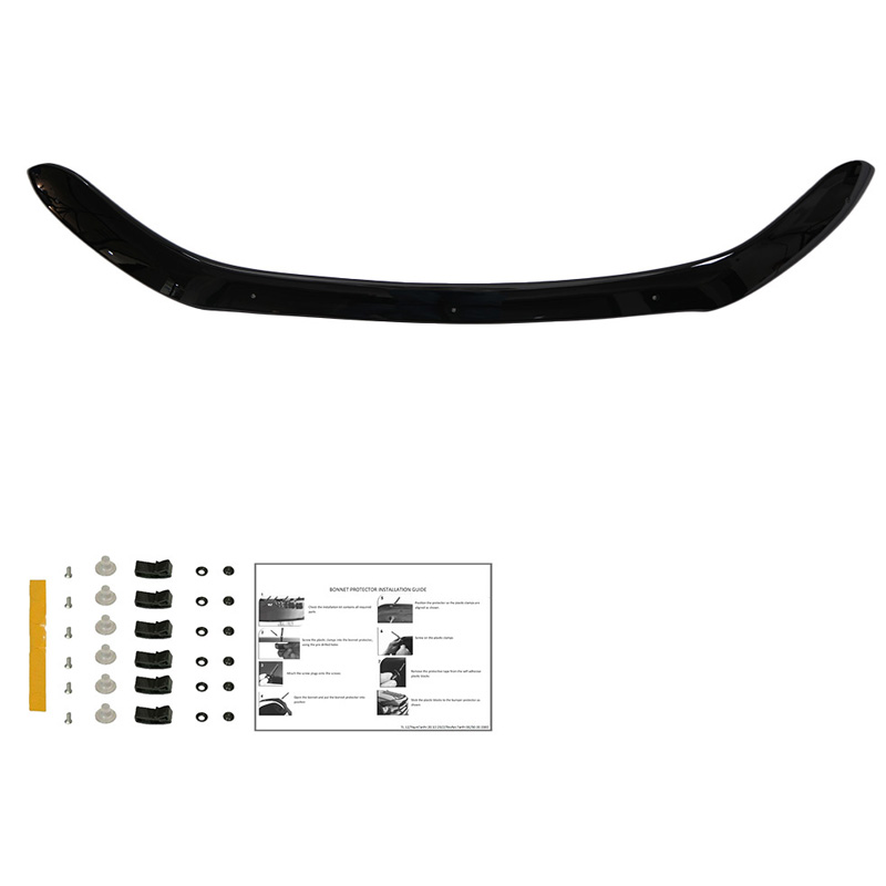 Motorkapbeschermer (steenslagcover)  Ford Ranger T7/T8 2015-2022 - Glanzend zwart
