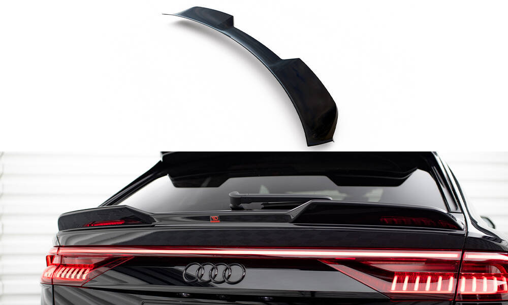 Spoiler Audi Q8 S-Line / SQ8 / RSQ8 Maxton Glans Zwart