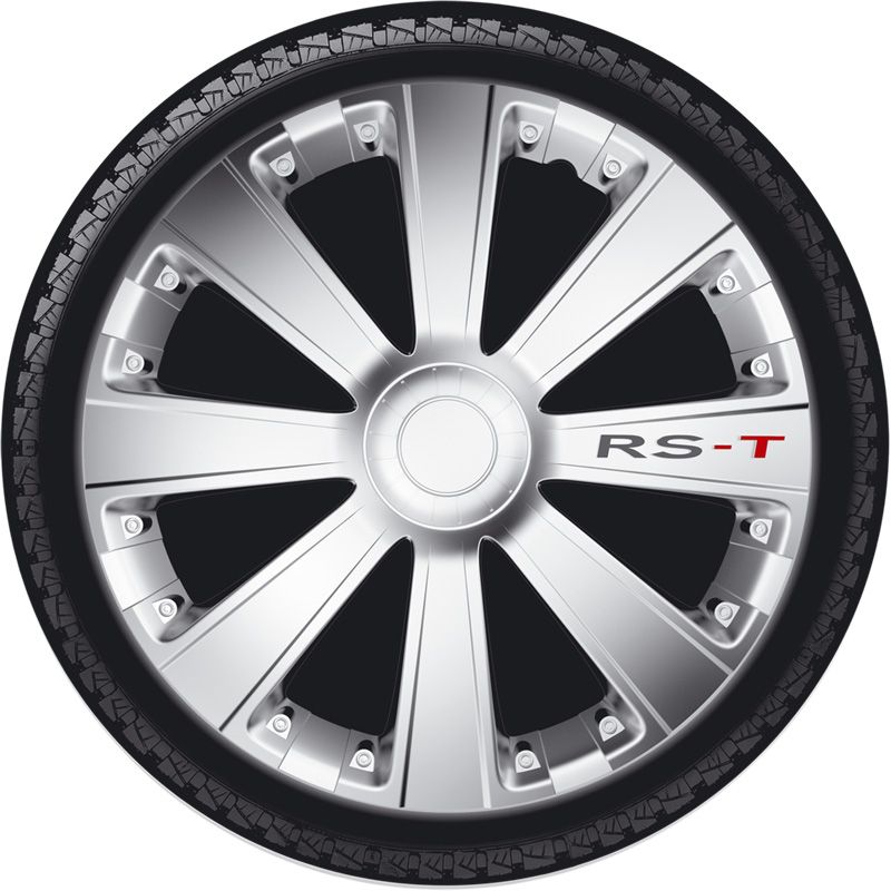 4-Delige Wieldoppenset RS-T 15-inch zilver
