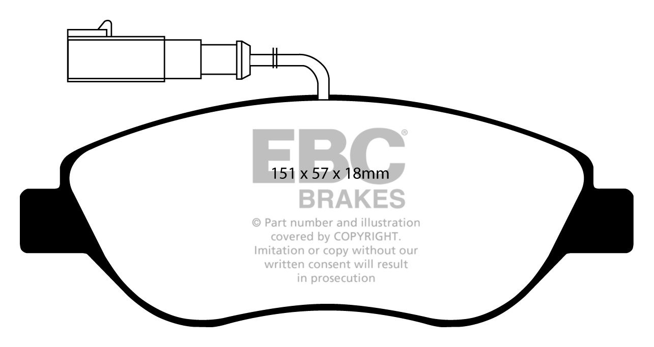 EBC Brakes FIAT Stilo 2.4 2001-2007 Remblokken voorzijde greenst