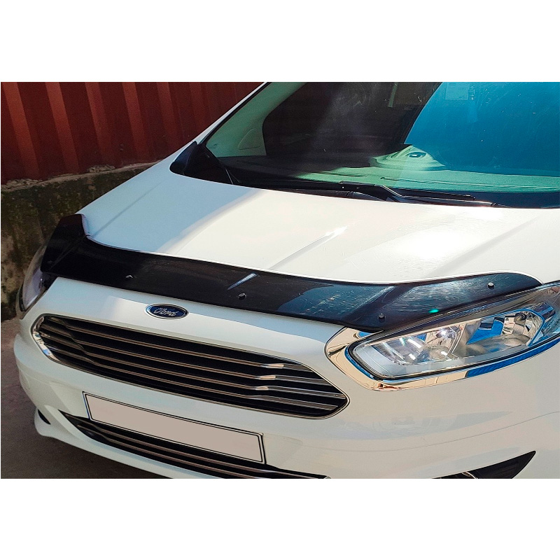 Motorkapbeschermer (steenslagcover)  Ford Transit Courier 2014-2019 - Glanzend zwart