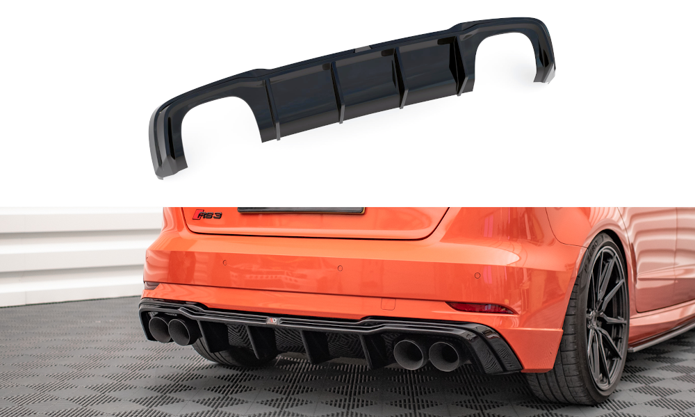 Diffuser V.2 Audi RS3 8V Sportback Fl Maxton Glans Zwart