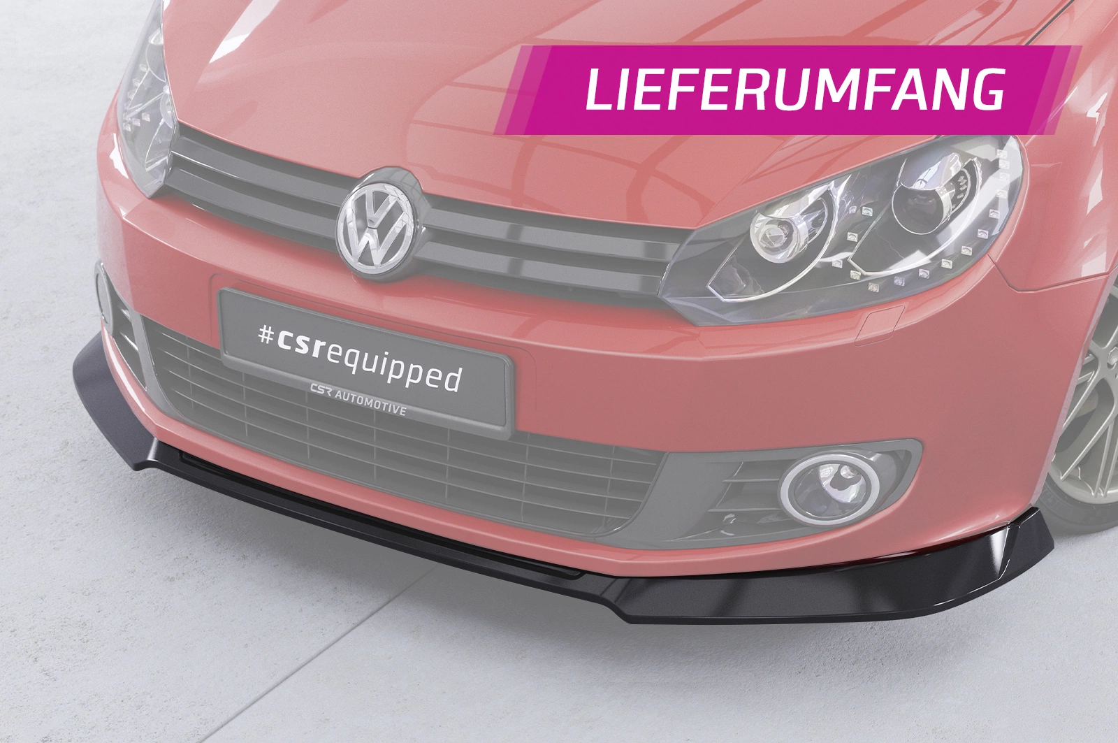 Voorspoiler Volkswagen Golf 6 (Typ 5K1) Glans Zwart – CSR Automotive 