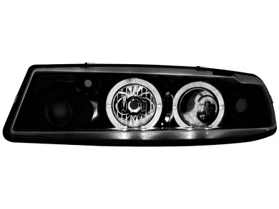 Koplampen Opel Calibra Angel Eyes zwart