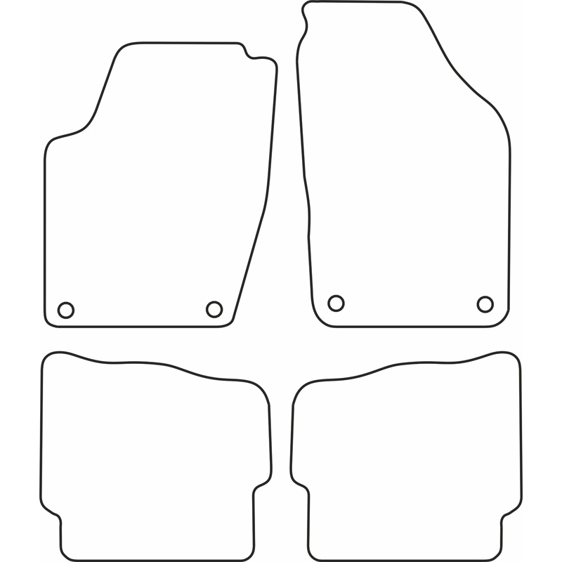 Automatten Velours  Volkswagen Polo 9N2 2005-2009