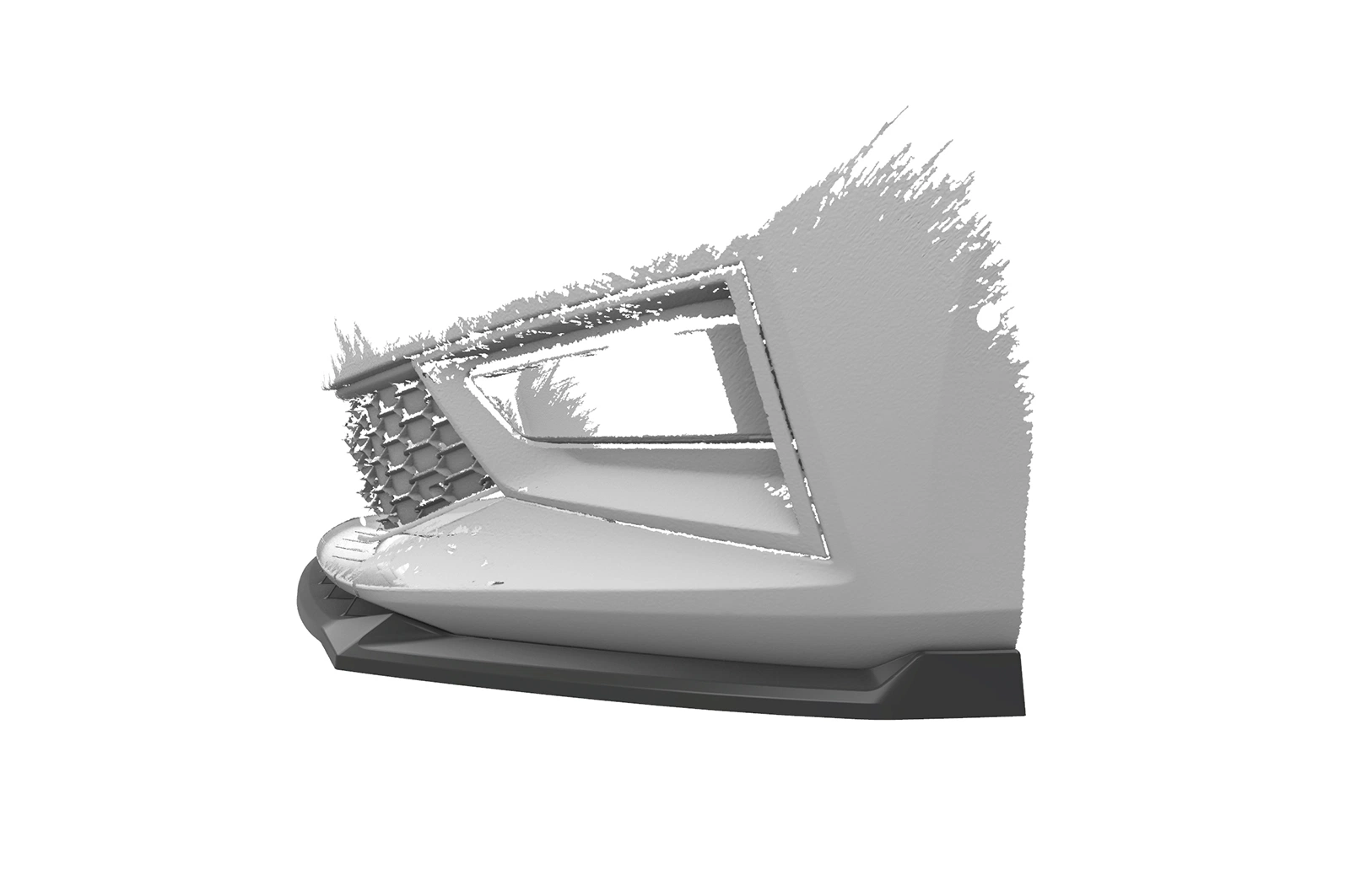 Voorspoiler Skoda Fabia 4 2021- – Glans Zwart