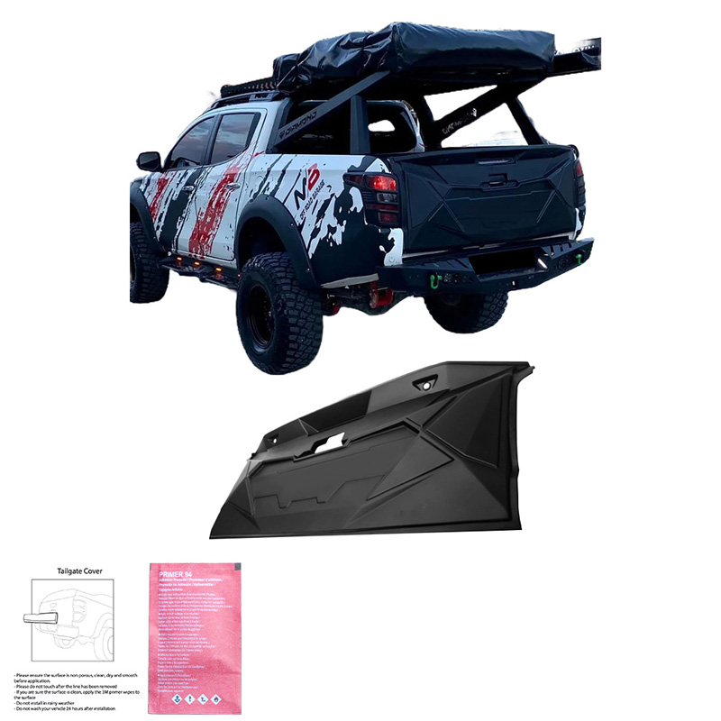 Achterklepcover  Mitsubishi L200 Triton 5/6 2015- - Matzwart