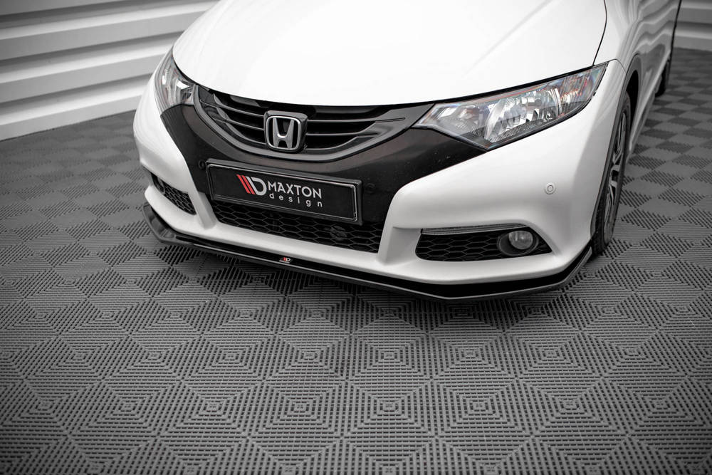 Voorspoiler V.1 Honda Civic Tourer MK9 Maxton Glans Zwart