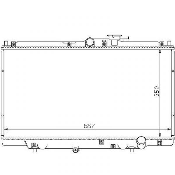 Radiator ACCORD AERODECK 93-96 350x667