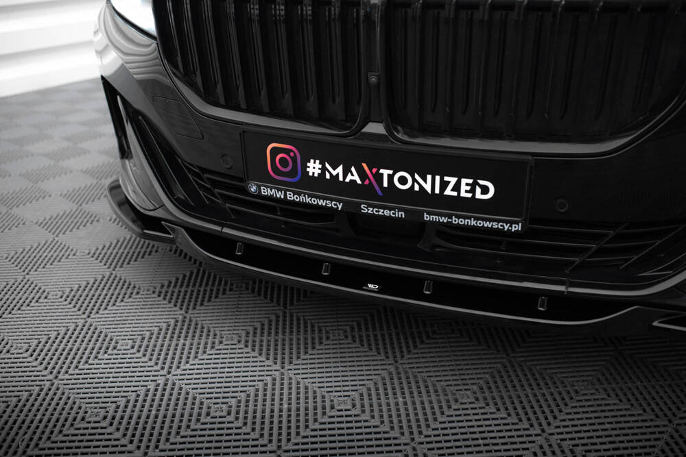 Voorspoiler V.2 BMW 7-Serie G11 FL Maxton Glans Zwart