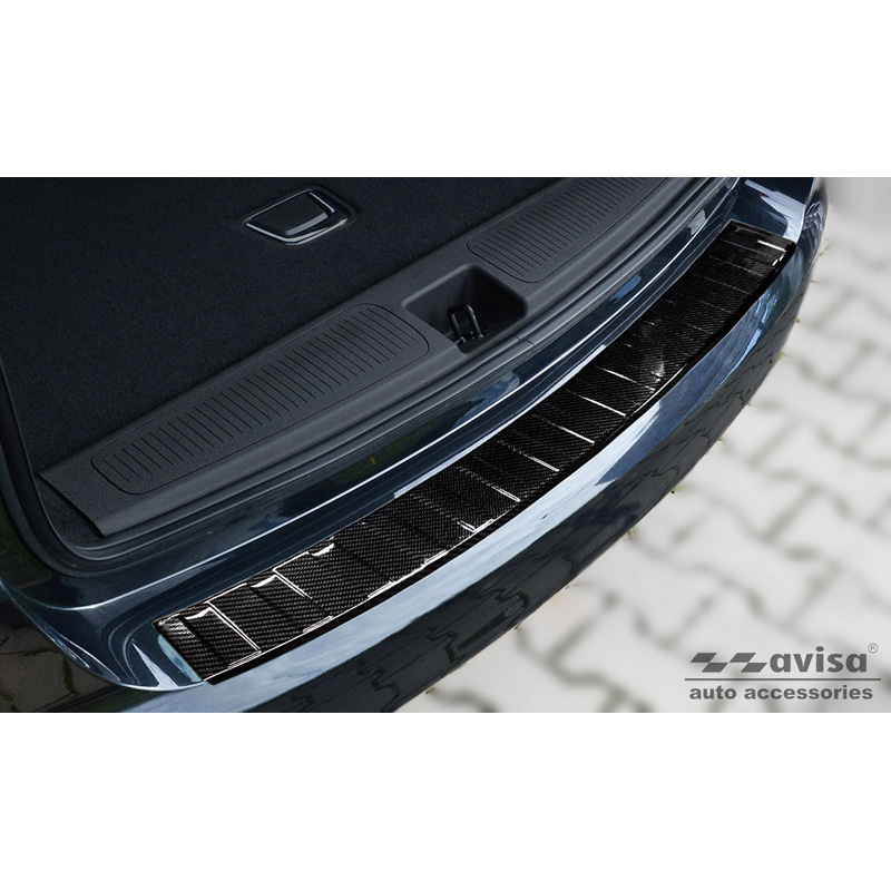 Echt 3D Carbon Achterbumperprotector  Opel Astra K Sportstourer 2016-2022 'Ribs'