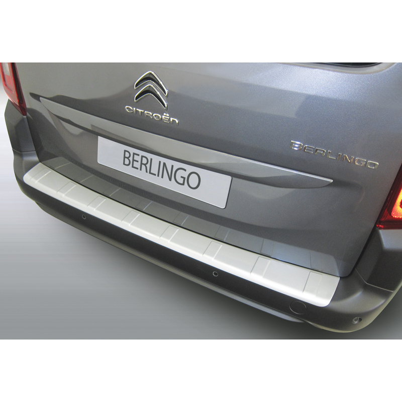 ABS Achterbumper beschermlijst  Citroën Berlingo Multispace / Peugeot Rifter / Opel Combo Tour (MPV) 2018- Zwart 'Ribbed'