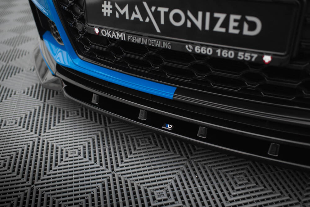 Voorspoiler V.1 Audi TT S-Line / TTS 8S FL Maxton Glans Zwart