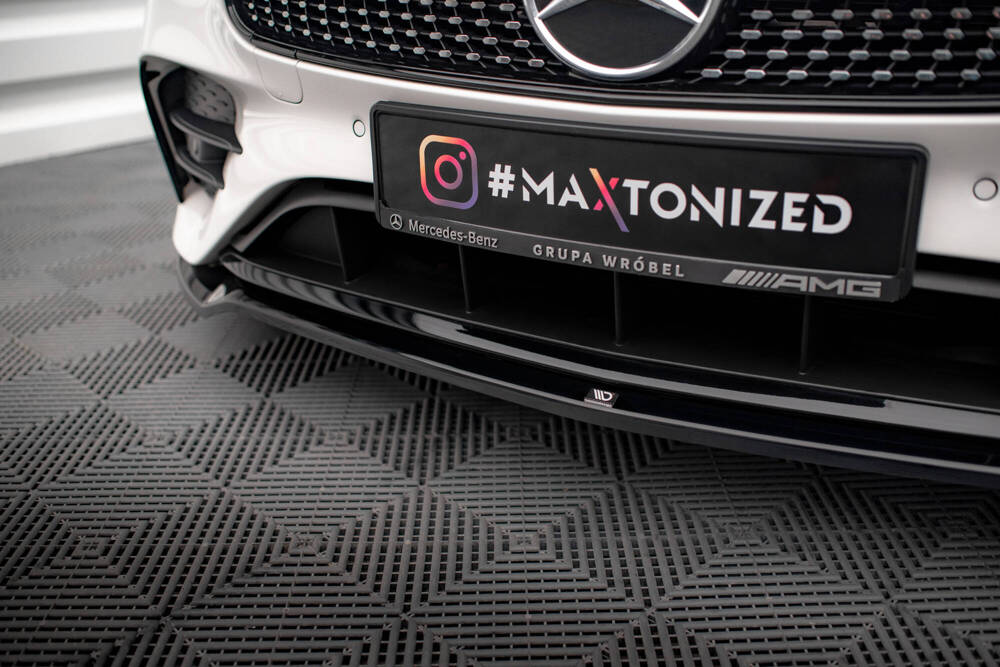 Voorspoiler V.1 Mercedes E Klasse AMG Pakket W213 / C238 Maxton Glans Zwart