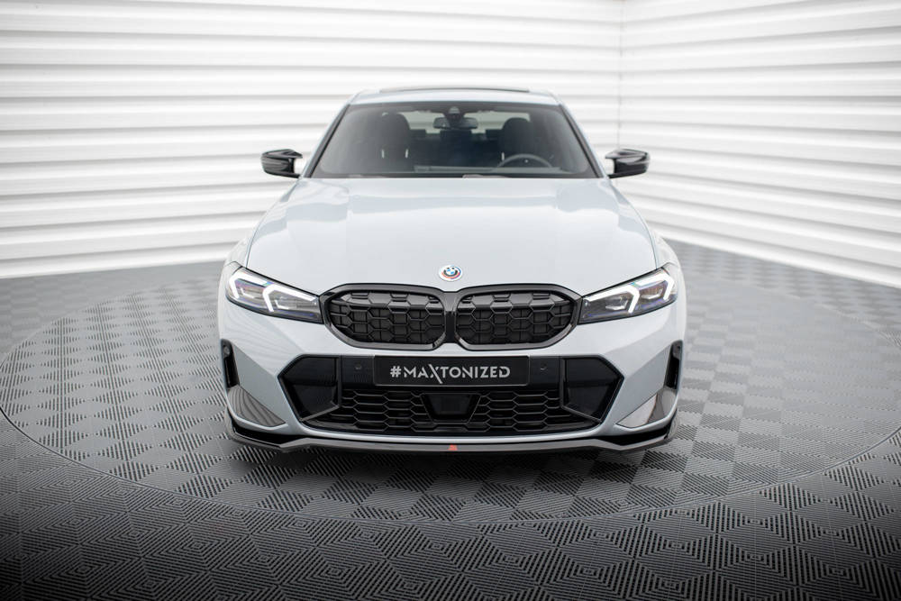 Voorspoiler V.2 BMW M Pakket & M340i G20 / G21 FL Maxton Glans Zwart