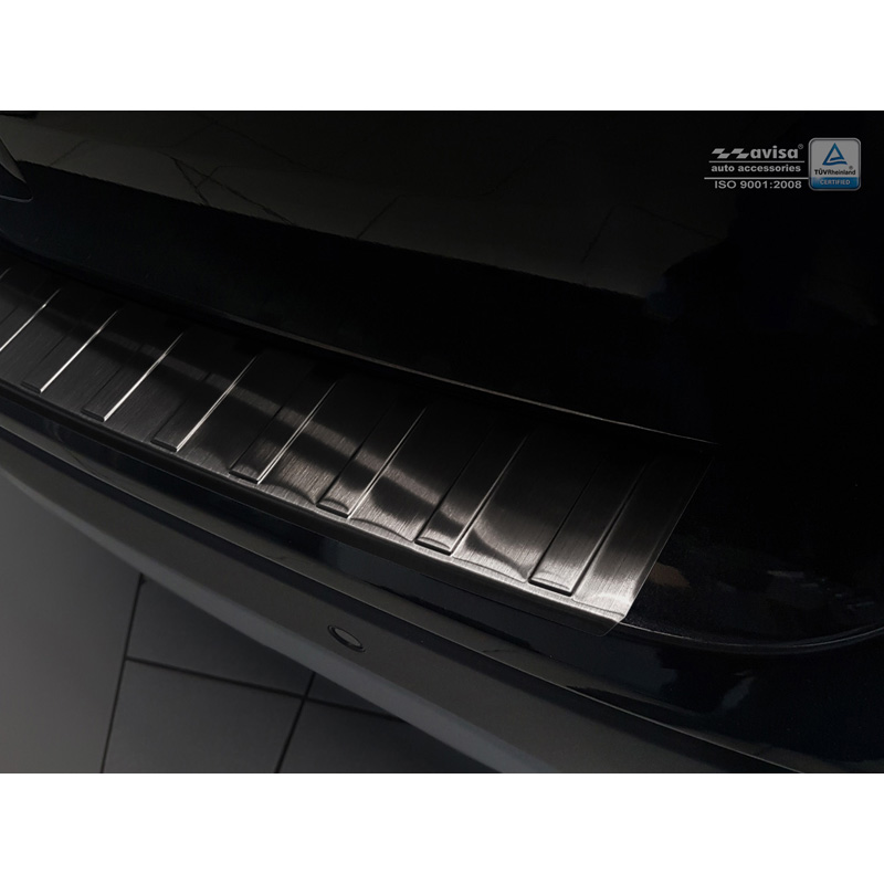 Zwart RVS Achterbumperprotector  Opel Mokka X 2016- 'Ribs'