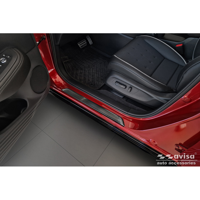 Zwart RVS Instaplijsten  Honda ZR-V (RZ4) 2023- - 'Lines' - 4-delig