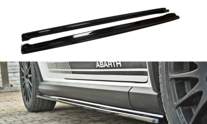 Zijskirts Diffusers Fiat Grande Punto Abarth Glanzend Zwart