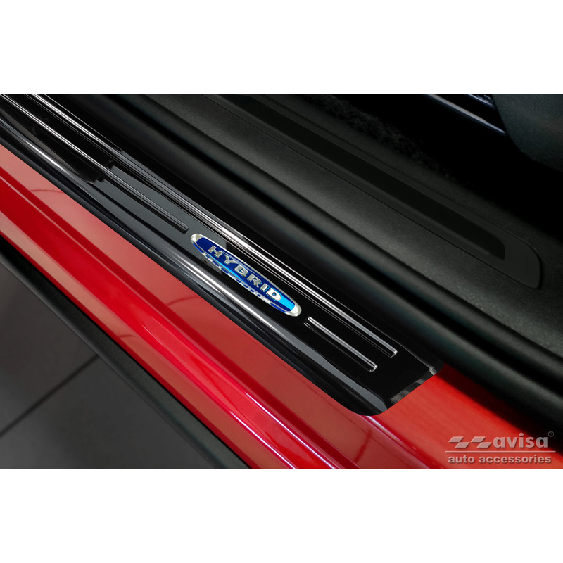 Zwart RVS Instaplijsten  Volkswagen Tiguan II 2016-2020 & FL 2020-2024 'Hybrid' - 4-delig