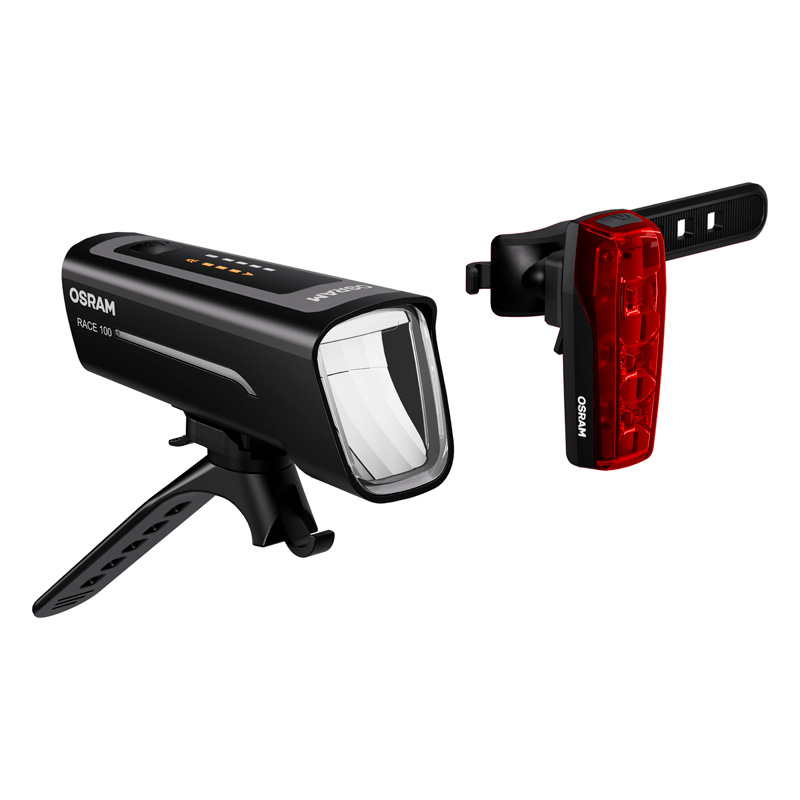 Osram LEDsBIKE® Race 100 Set - Fietsverlichting set - inclusief automatische remlichtfunctie