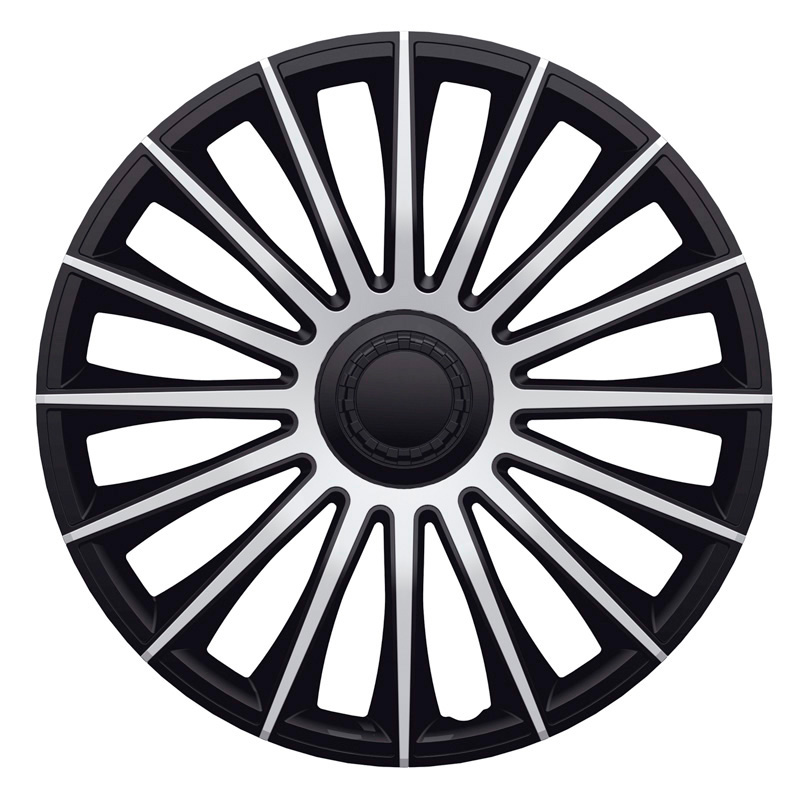 J-Tec 4-Delige Wieldoppenset Austin 15-inch zilver/zwart