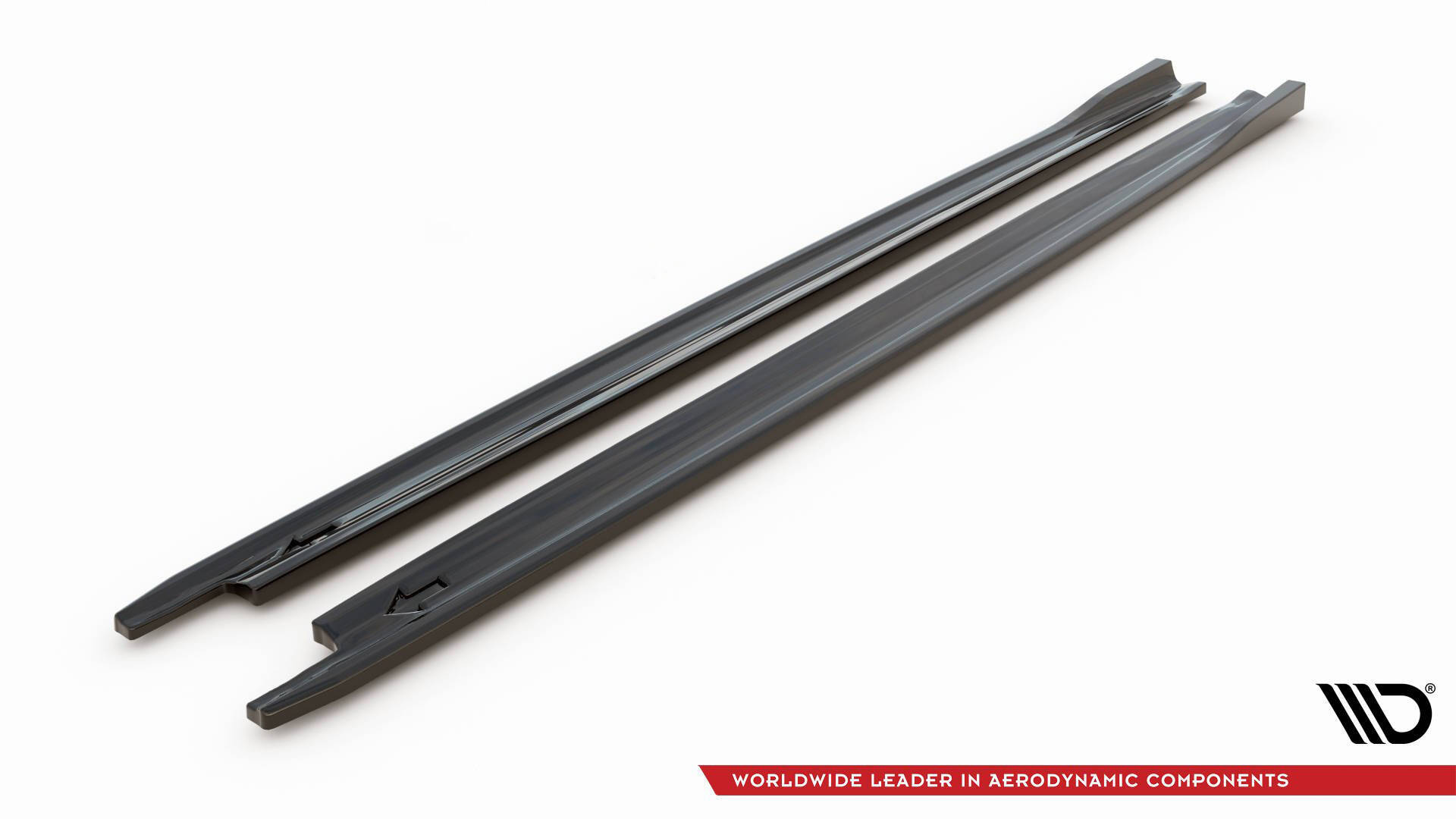 Zijskirts V.2 Skoda Octavia RS Liftback / Combi MK4 Facelift Maxton Glanzend zwart