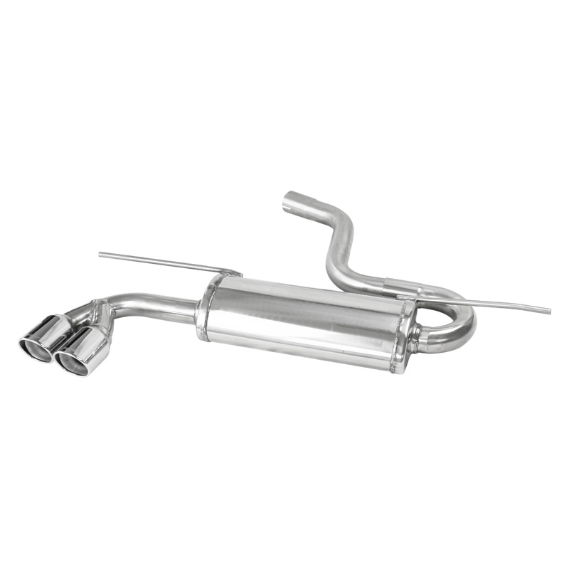 100% RVS Sportuitlaat  Volkswagen Golf VII 1.4 TSI 140-150pk 2013- 2x80mm X-Race