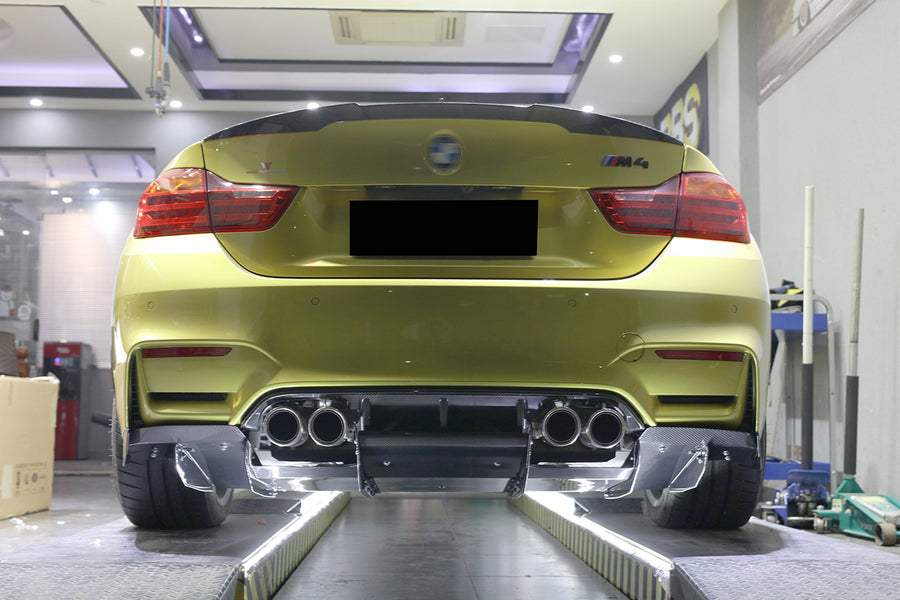 BMW M3 F80 & M4 F82 VA Style Carbon Fiber Diffuser w/ Lip 2014-2020